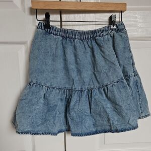 American Eagle Outfitters Blue Tiered Bubble Skirt